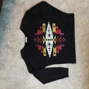 🍇4/$20 FOREVER 21 MEDIUM CROPPED SWEATSHIRT BLACK